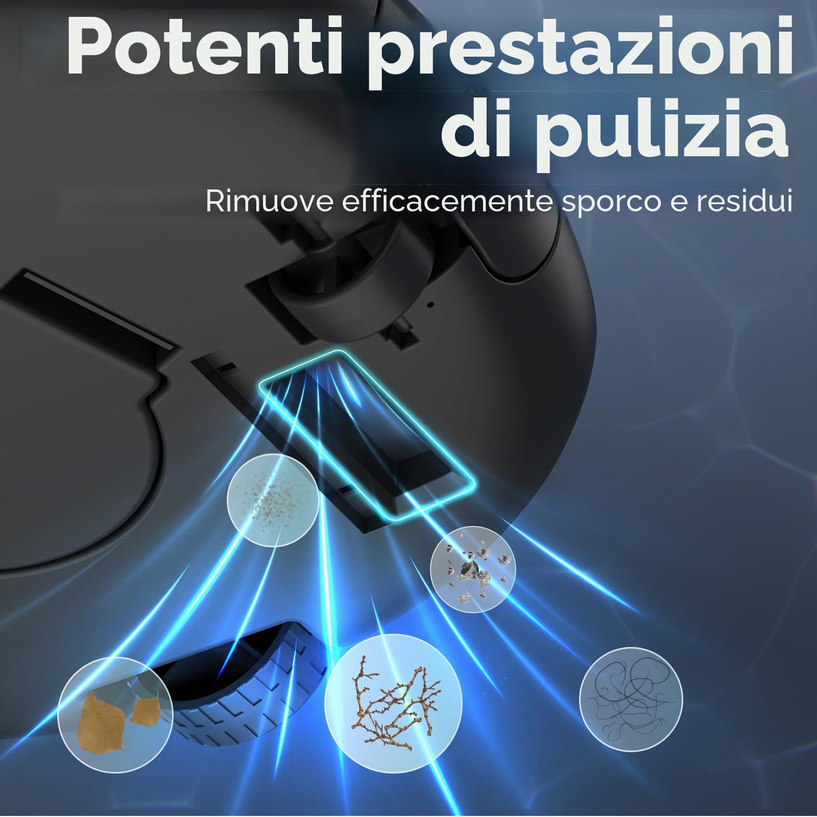 Robot Per Piscina Fuori Terra e Interrata, Ricarica Rapida 2.5 Ore, Autonomia 130 Mins, Doppia Trazione, Pulizia Potente, Adatto per Piscine fino a 80 m²,Nero e bianco