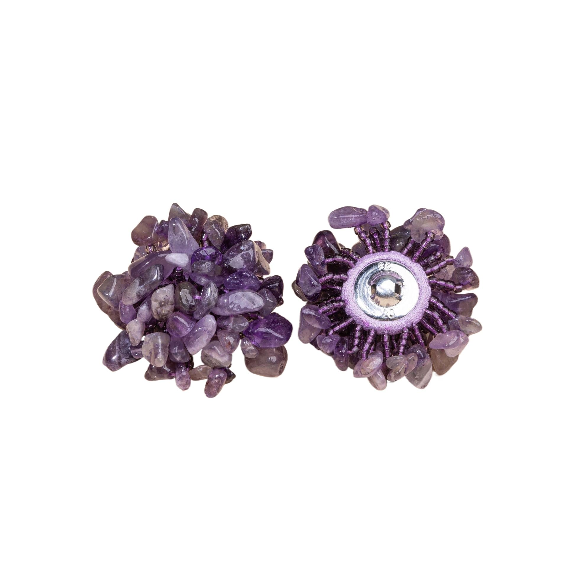 ROMDANTY Natural Stone Buttons, Handmade Irregular Design Embellished Buttons for Coats, Dresses, Suits, Sweaters – Unique Decorative Fasteners