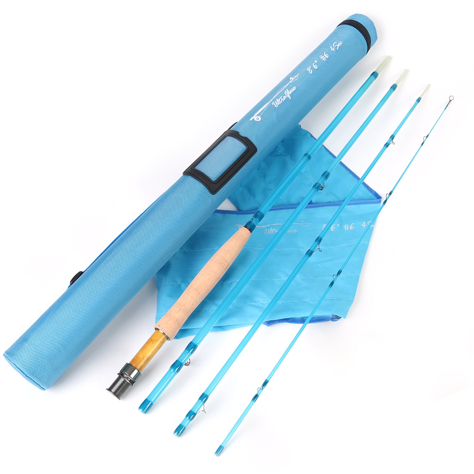 M MAXIMUMCATCH Maxcatch Fiberglass Fly Fishing Rod: 3wt/ 5wt/ 6wt/8wt in Blue,Orange, Purple or Transparent