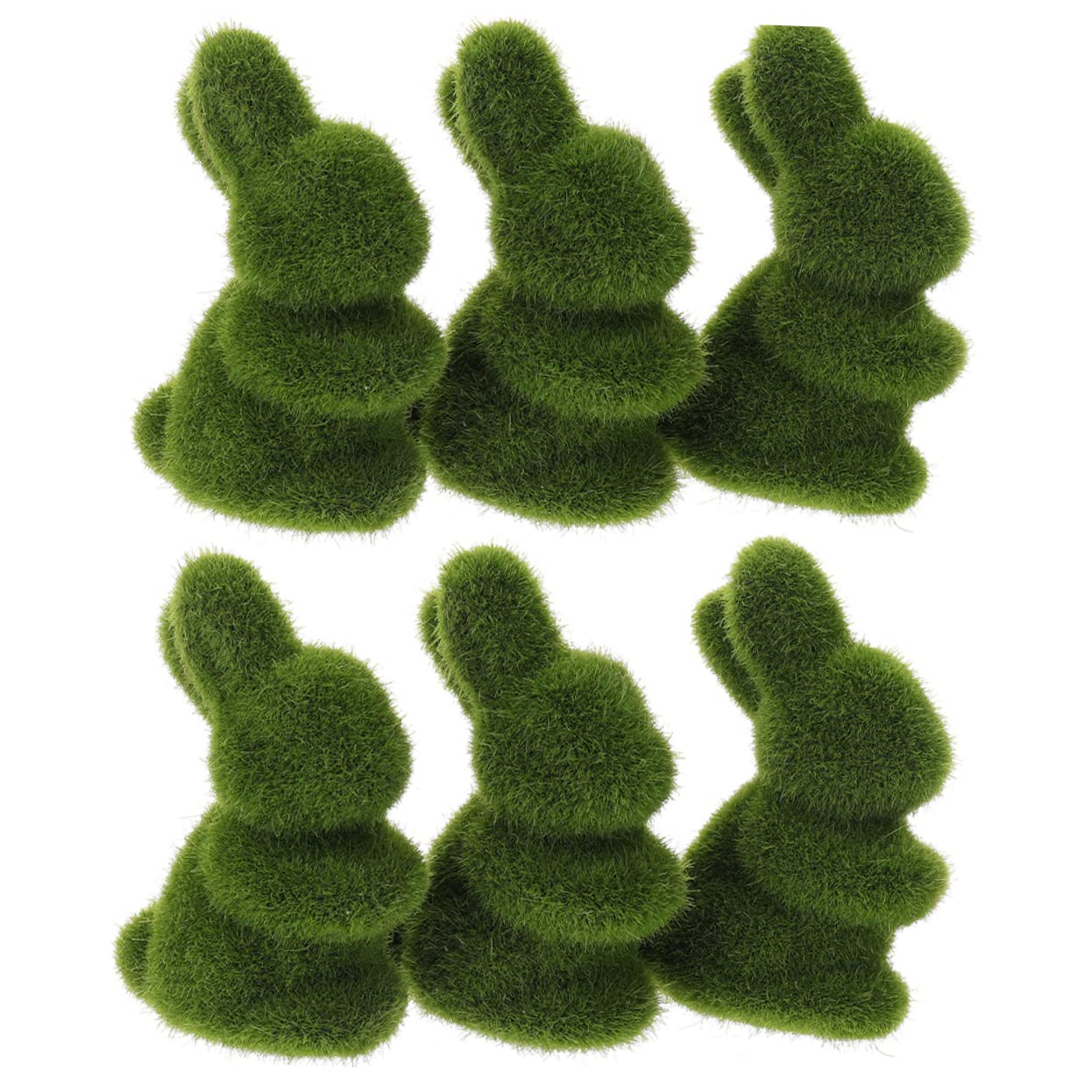 ABOOFAN 30 Pz coniglietto di Pasqua coniglio di del tappeto erboso arredamento di coniglio simulato Home decor decorazione scrivania decorare il regalo ornamento di coniglio muschio