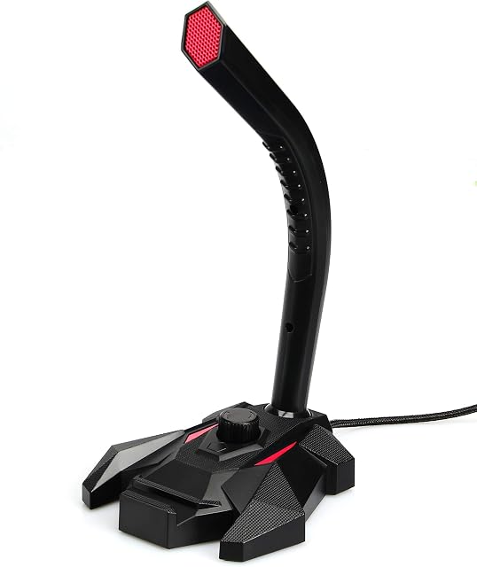 Amazon Basics USB Gaming Microphone, Red