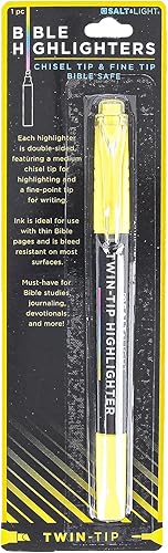 SALT & LIGHT, Resaltador bíblico de doble punta, amarillo