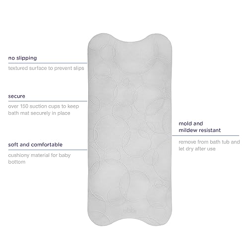Miniatura 5 de Ubbi Cubierta de drenaje de baño, protector de boquilla y tapete de baño, accesorios para bebés y niños pequeños, color gris