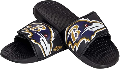 Miniatura 19 de FOCO mens NFL Team Cropped Big Logo Shower Sport Slide Flip Flop Sandals