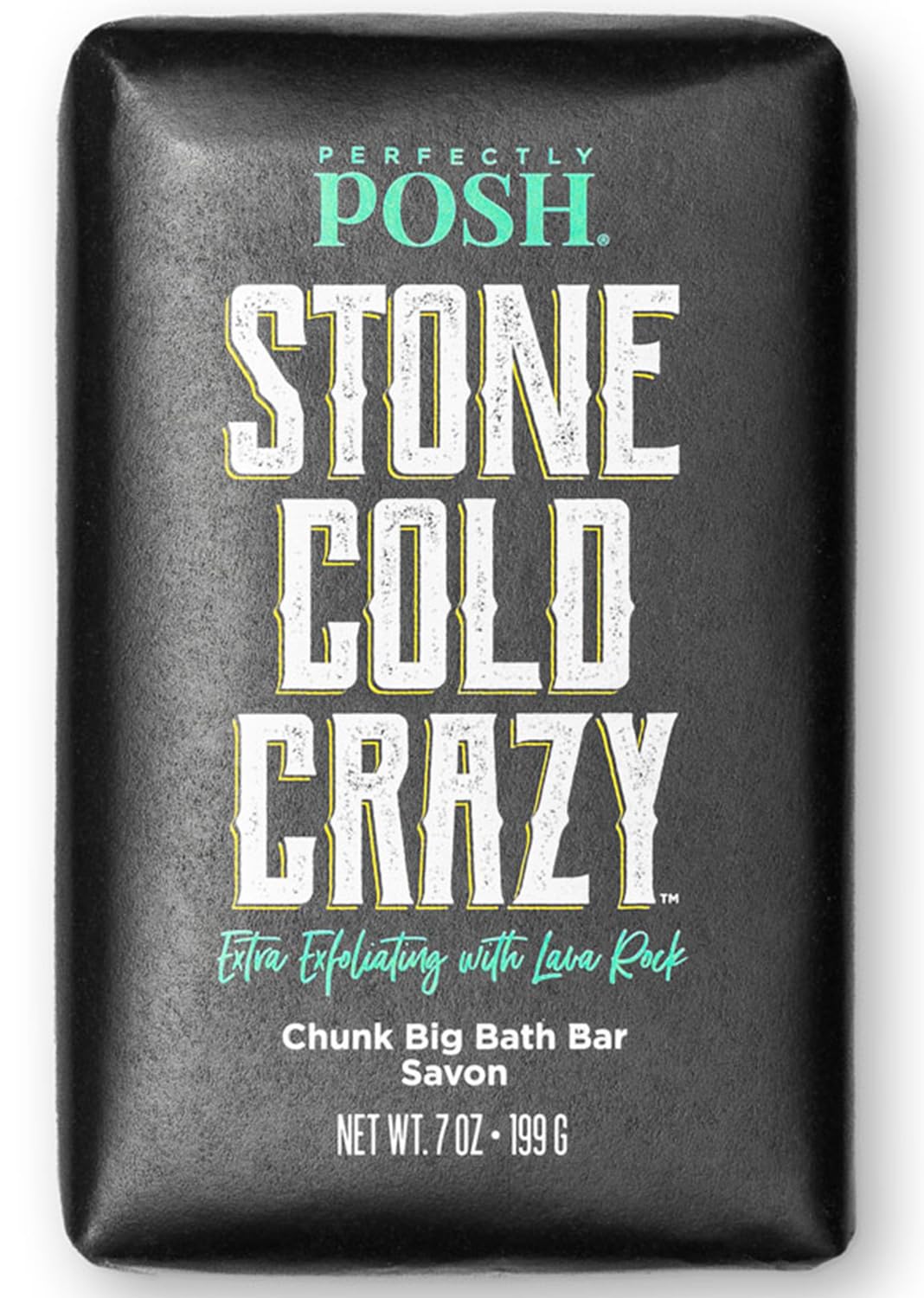 Perfectly PoshStone Cold Crazy Big Bath Bar Soap - Refreshing and Nourishing Soap with Energizing Scent - for Energizing Bath Time - 7oz