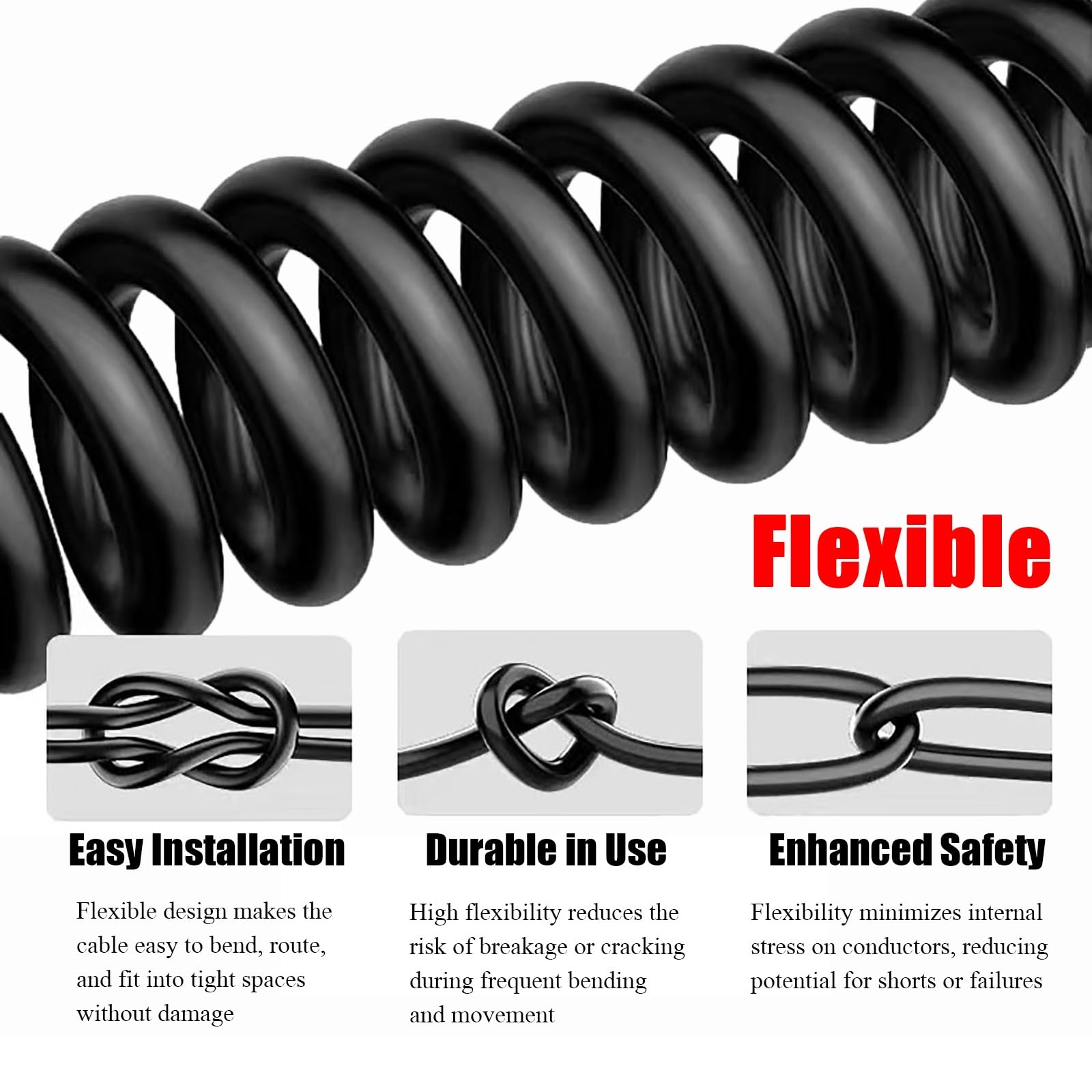 Cavo Schermato Con Calibro 24-26 6-10C, Cavo Schermato Intrecciato Flessibile Isolato In PVC, Rame Stagnato Da 25-100 Piedi for Trasmissione Di Potenza, Dati E Segnali, Automotive(50ft,24AWG-7C)