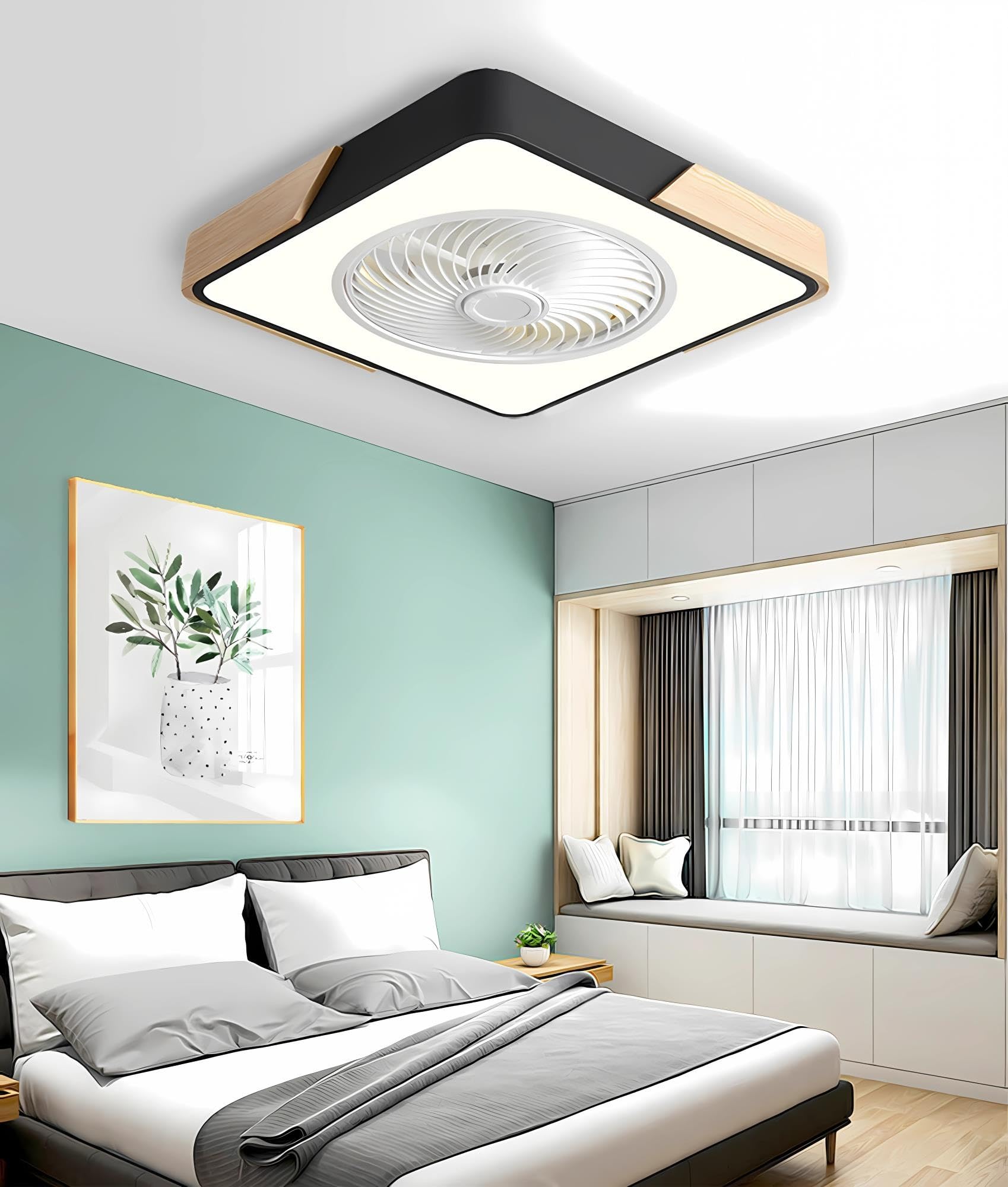 KAIRRY Ventilatore da Soffitto con Luce Dimmerabile