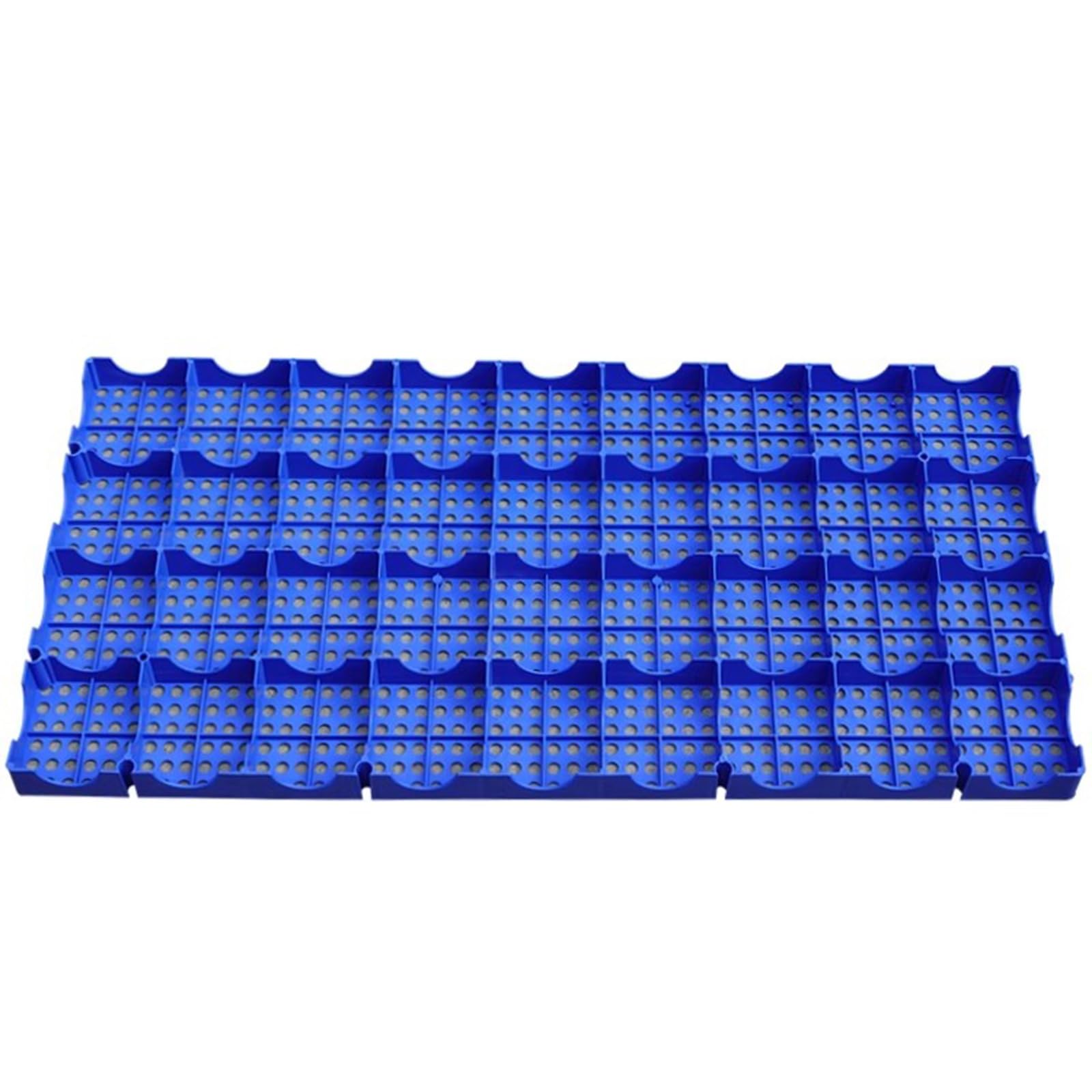 Bastidores de almacenamiento de palés de plástico resistente de 600 x 300 mm, a prueba de humedad, almohadillas de rejilla empalmables y apilables, alta capacidad de carga para almacén y cocina (juego