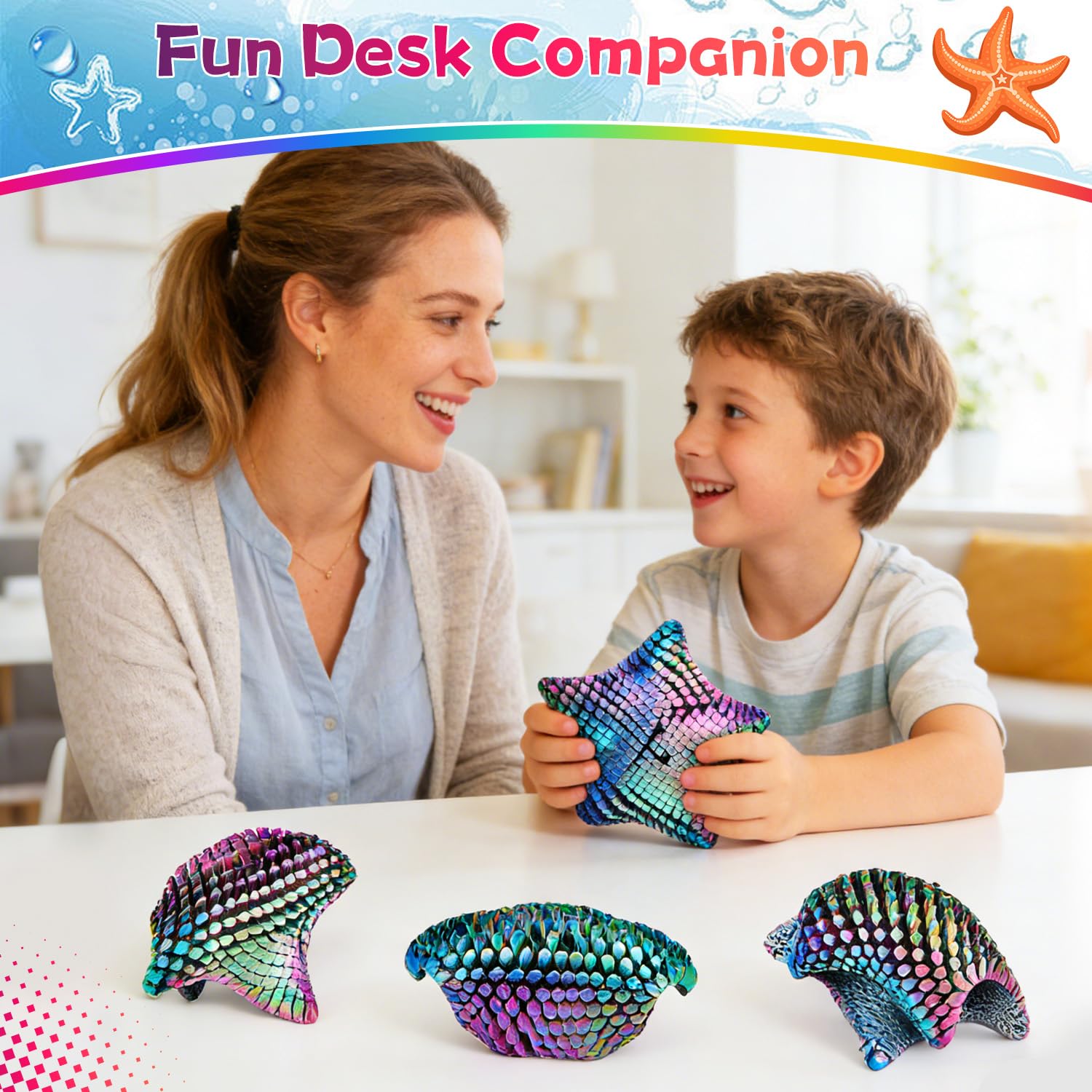 3D Printed Starfish Fidget Toy, Cute Star Sensory Fidget Toys, Stretchable And Flexible Star Stress Relief Toy - Image 2