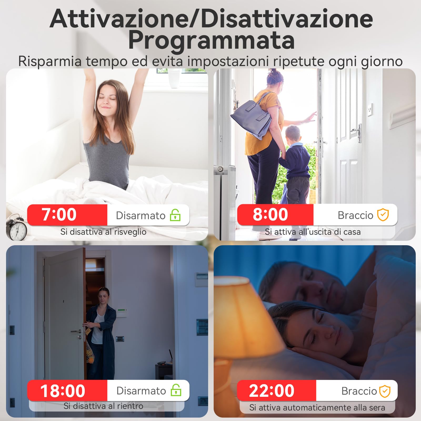 CPVAN Allarme Casa Senza Fili (2.4GHz WiFi), PIR WiFi Sensore di Movimento, fai da te Antifurto Casa Wireless, PIR Host Allarme + 1 Telecomandi, Compatibile con Sensori Porta/Finestra, Bianco