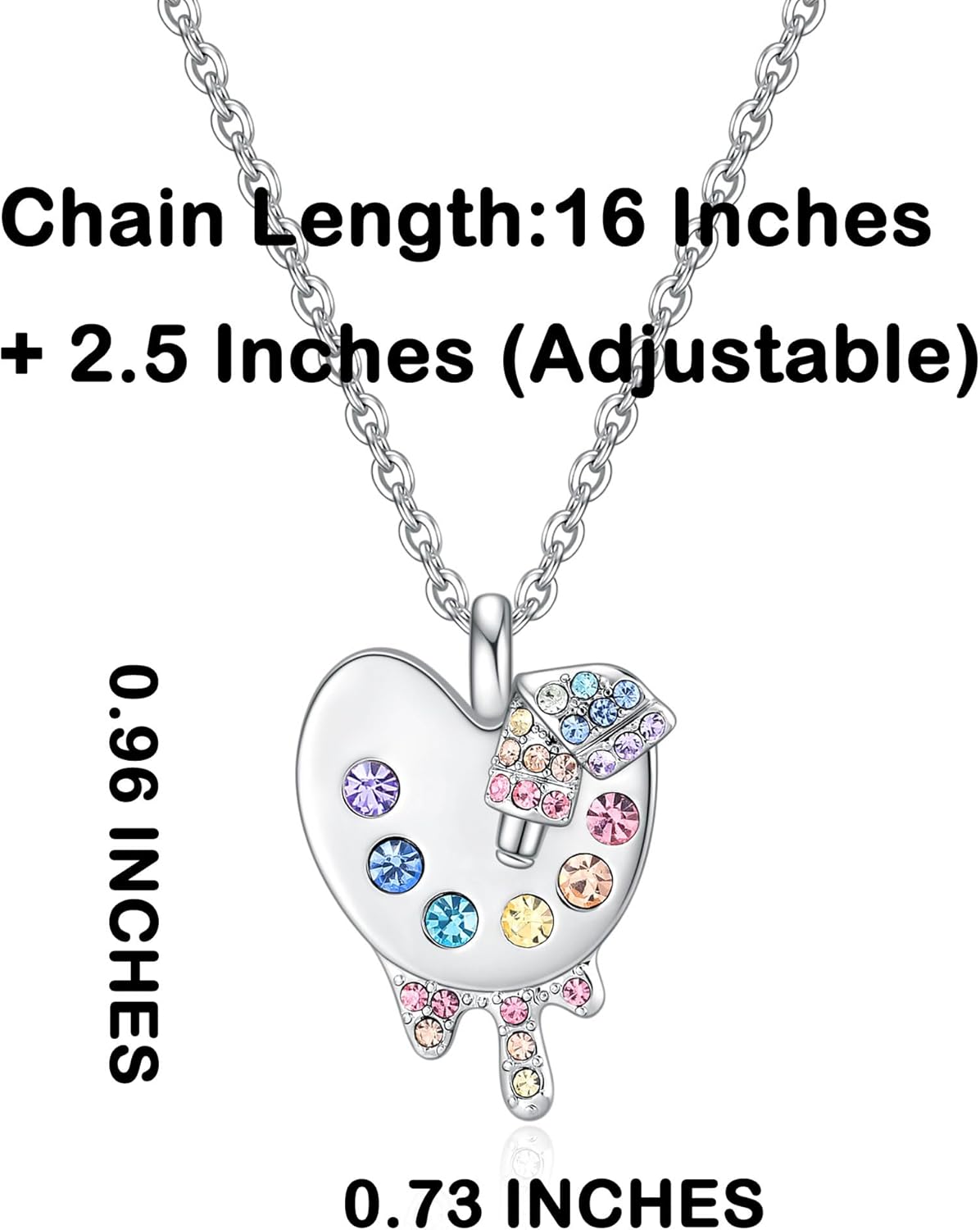 Gifts for Artist Painter-Artist Painter Necklace Jewelry-Christmas Valentine's Day Back to School Gifts for Art Lover - Image 2