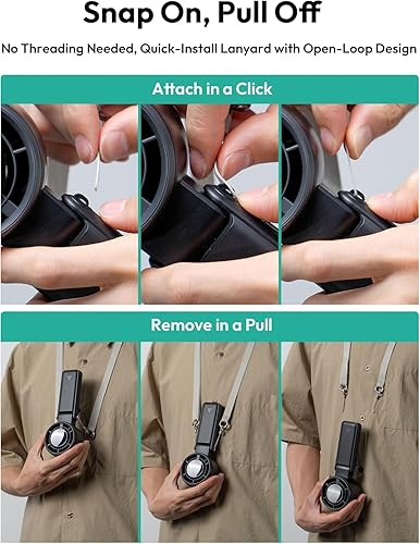 Miniatura 5 de Aecooly Ventilador portátil 3 en 1, ventilador de mano turbo, mini personal recargable por USB tiempo máximo de enfriamiento de 22 horas, pequeño