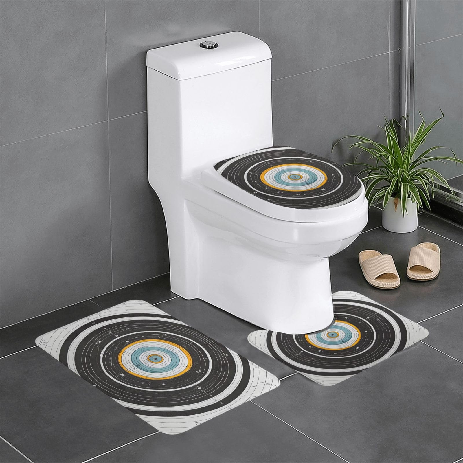 Tapis de salle de bain antidérapants pour éviter les glissades sur carrelage de WC et douche