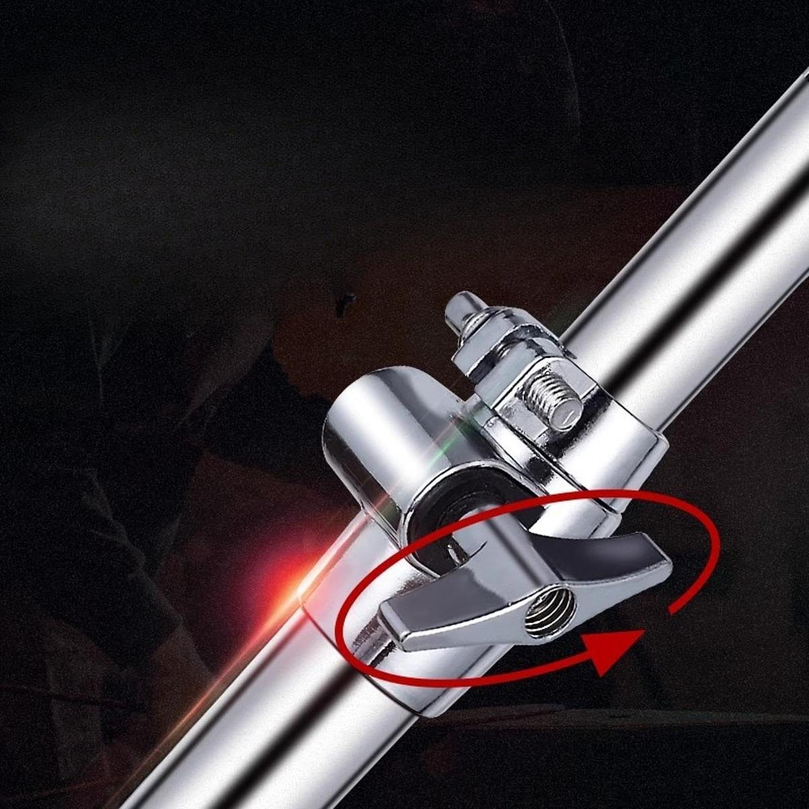 Oshhni Hi Hat Tripode Stand, supporto per tamburi, braccio di piatti a 3 gambe a doppio preparato, altezza regolabile per lo strumento musicale del