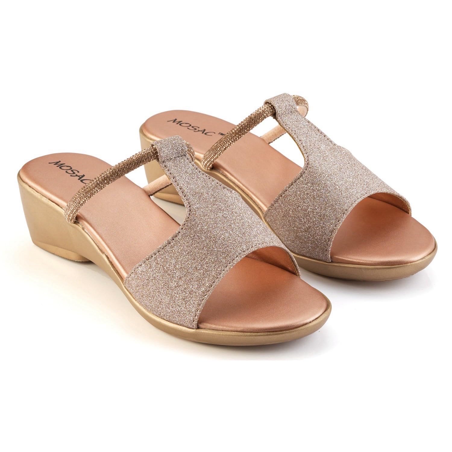 MOSAC Womens Party-Wear Designer Wedding Slip-On Casual Wedge Fashion Wedding Sandal (B0D9MFF7H9) Amazon Price History, Amazon Price Tracker