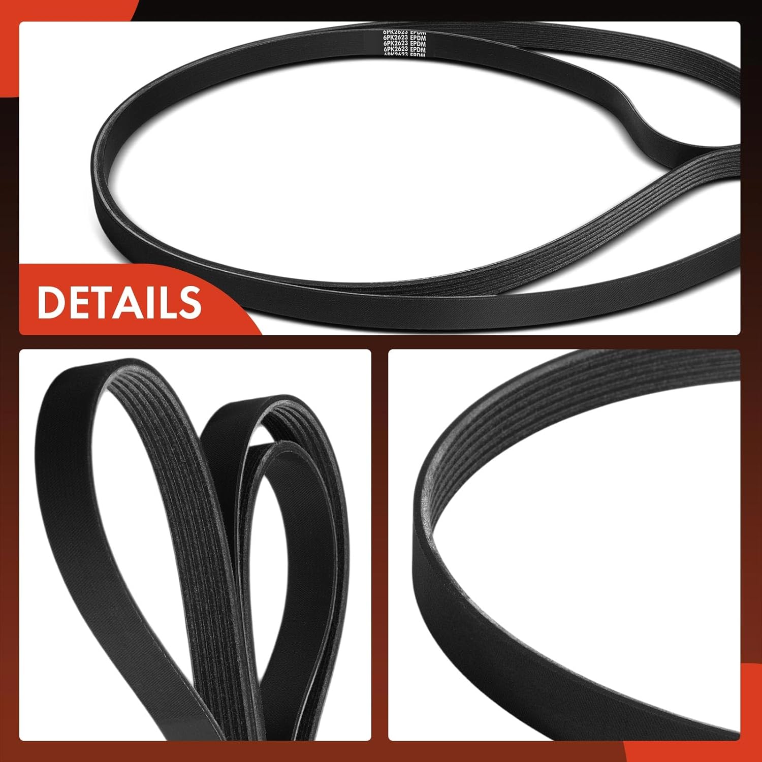 A-Premium Serpentine Belt 103.27 In For Mitsubishi Outlander 2013, Lancer 2008-2011 2013-2017 & Chevrolet P30 & Dodge Dakota & GMC P3500 & AM General Hummer