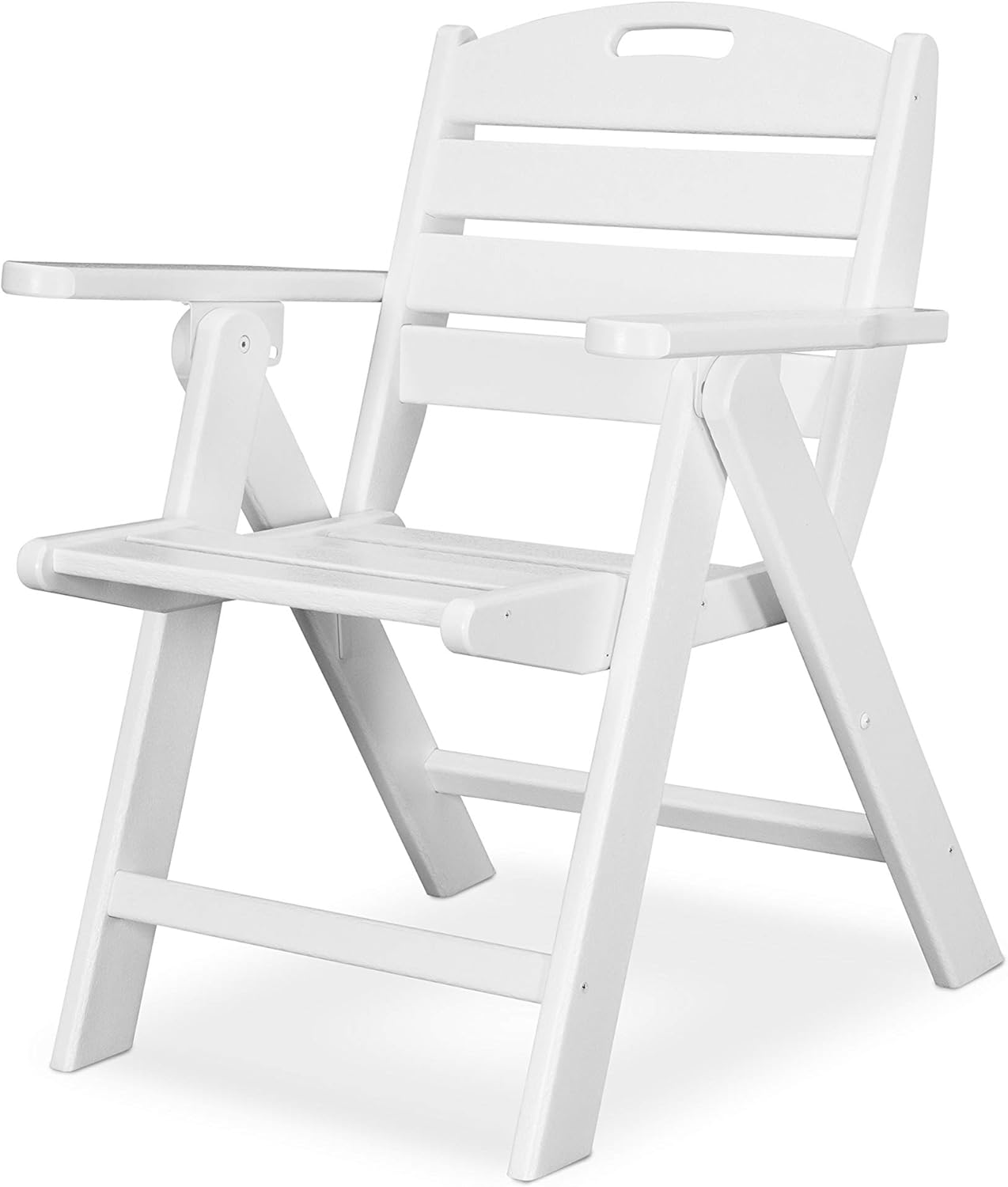 POLYWOOD Nautical Low Back Chair, Teak