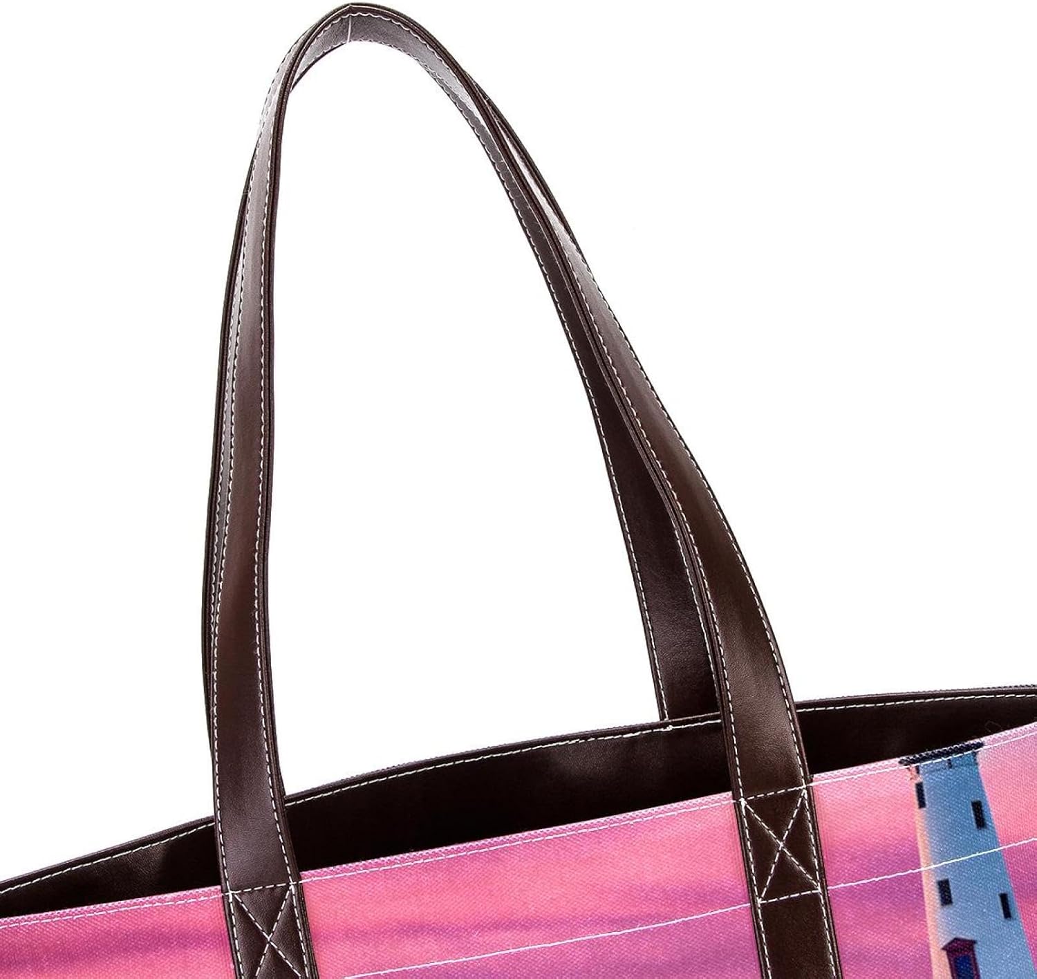 [YTYVAGT] 女性用財布、女性用トートバッグ、女性用ハンドバッグ,白い灯台ピンクの空