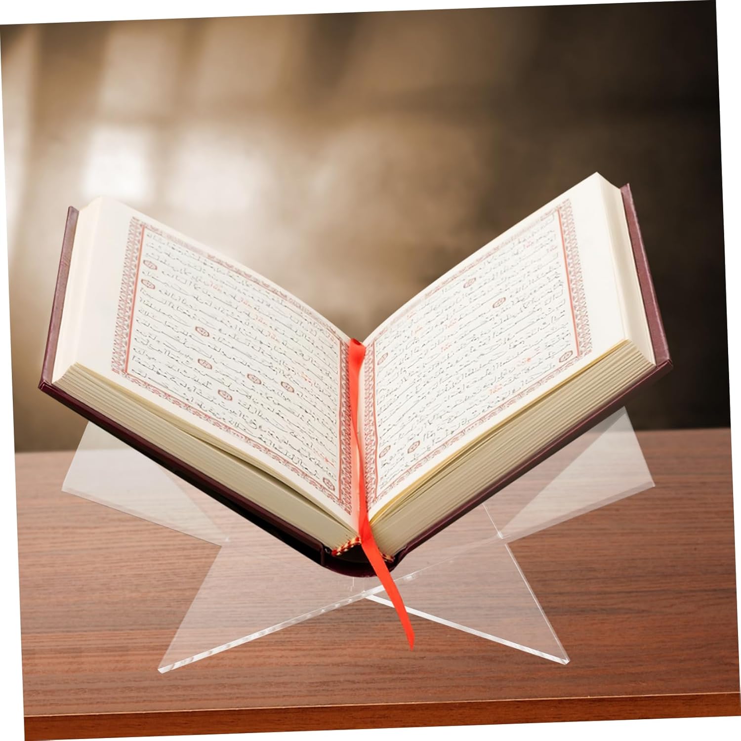 Garneck Acrylic Book Holder Stand for Open Reading X-Shaped Cookbook Display Rack Portable Recipe Holder Stable Support for Home and Office