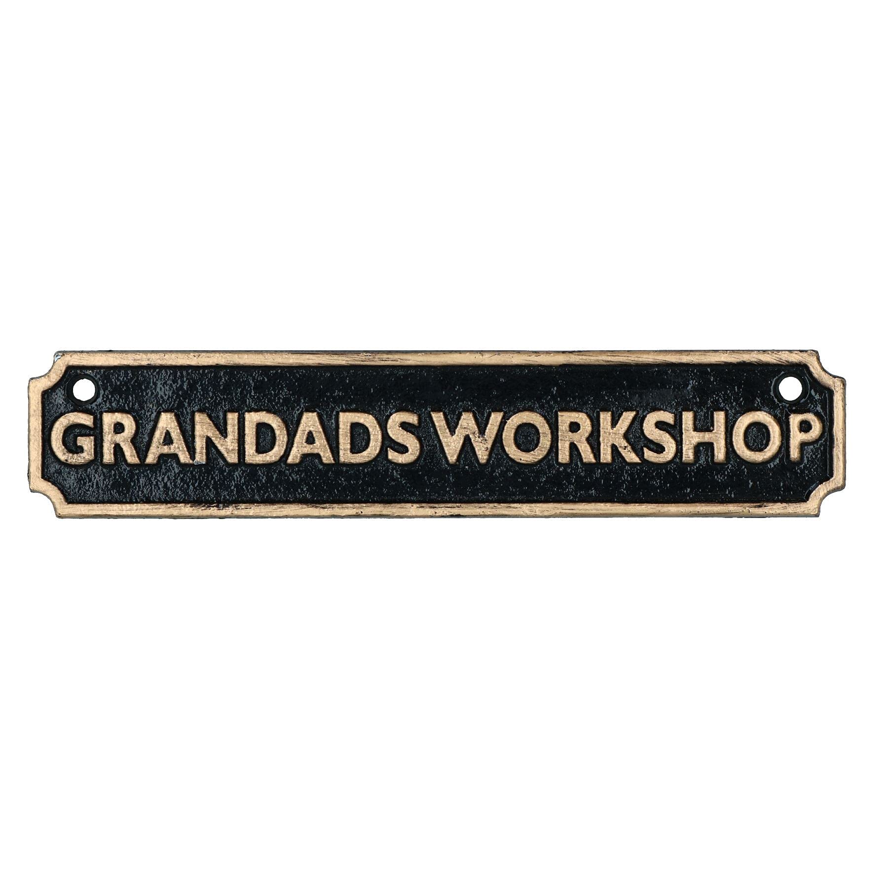 AB Tools Grandads Workshop Cast Iron Sign Plaque Wall Fence Gate Post House Garage