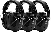 Floriogra 3 Pack SNR 34dB Noise Cancelling Ear Muffs - Hearing Protection for Mowing, Construction, Kids, Autism & Work - ANSI CE Certified