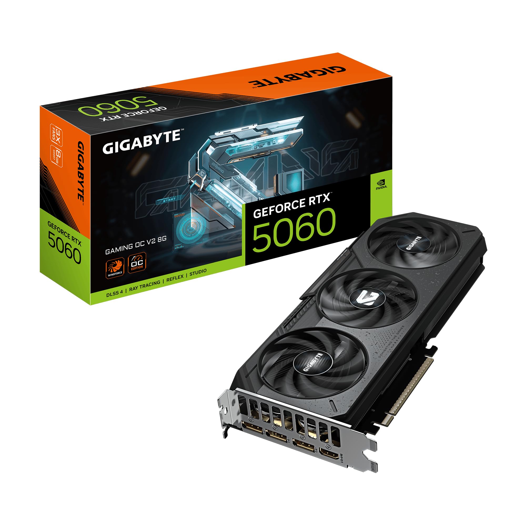 Gigabyte GeForce RTX 5060 GAMING OC V2 8G karta graficzna - 8 GB GDDR7, 128bit, PCI-E 5.0, 2602 MHz Core Clock, 3 x DisplayPort, 1 x HDMI, DLSS 4, GV-N5060GAMING OC V2-8GD