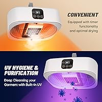 Vista 4 de Secadora de ropa portátil, mini secadora de ropa con control remoto, pequeña secadora eléctrica plegable y compacta con bolsa seca para viajes