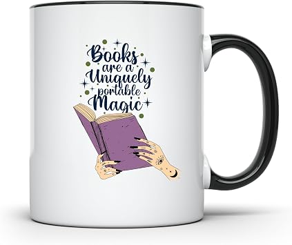 Books Are a Uniquely Portable Magic Mug, Book Lover Gift, Inspirational Coffee Mug, Motivational Quote, Perfect for Readers - 11 Oz. Coffee Mug - CCMUG10336