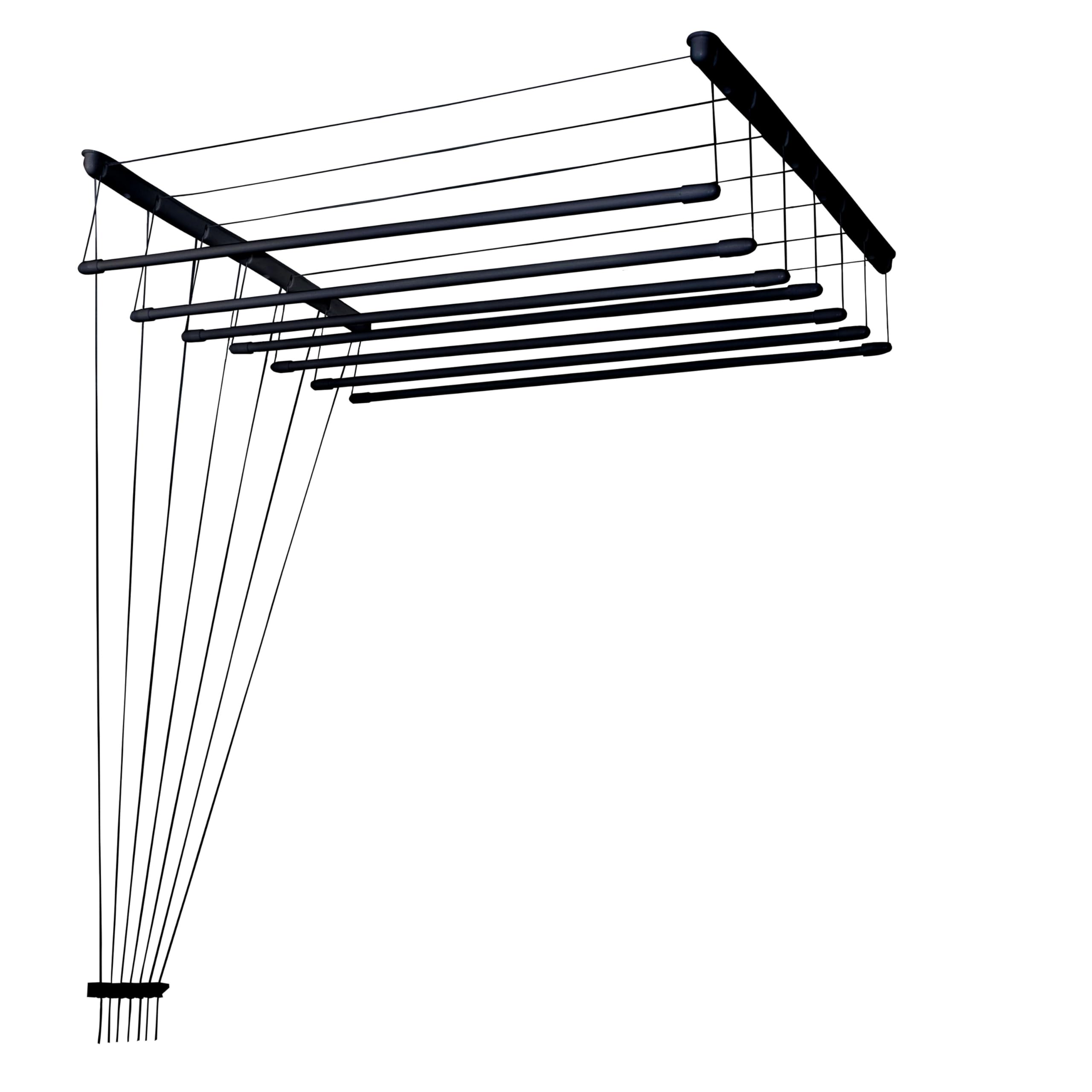 SEPIO Deckenwäschetrockner, 80 x 60,5 cm, Schwarz