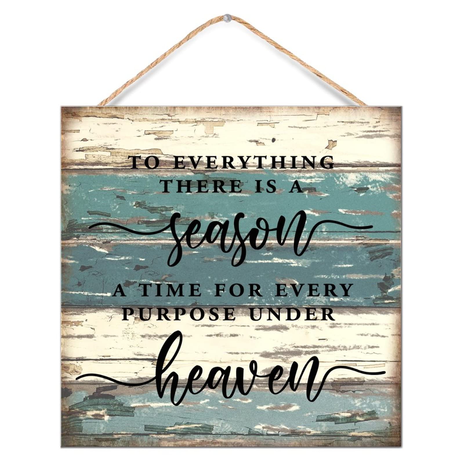 Personalized Wood Sign to Everything There Is A Season A Time for Every Purpose Under Heaven Primitive Decor for Outdoor Rustic Antique Wood Plank Hanging Sign Home Wall Decor Sign Gift Nursery 12x12