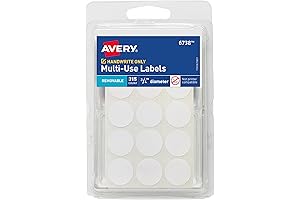 Avery Circle Label Stickers: Versatile, Blank Marking Solution