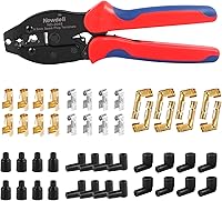 Vista 13 de Newdeli Crimpadora de virola de alambre 24-8 AWG - Herramienta de crimpado de alambre de trinquete para conectores de virola, terminales de cable