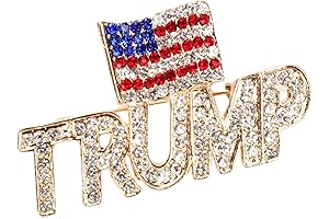 Trump 2024 Crystal Pin: Show Your Patriotic Support