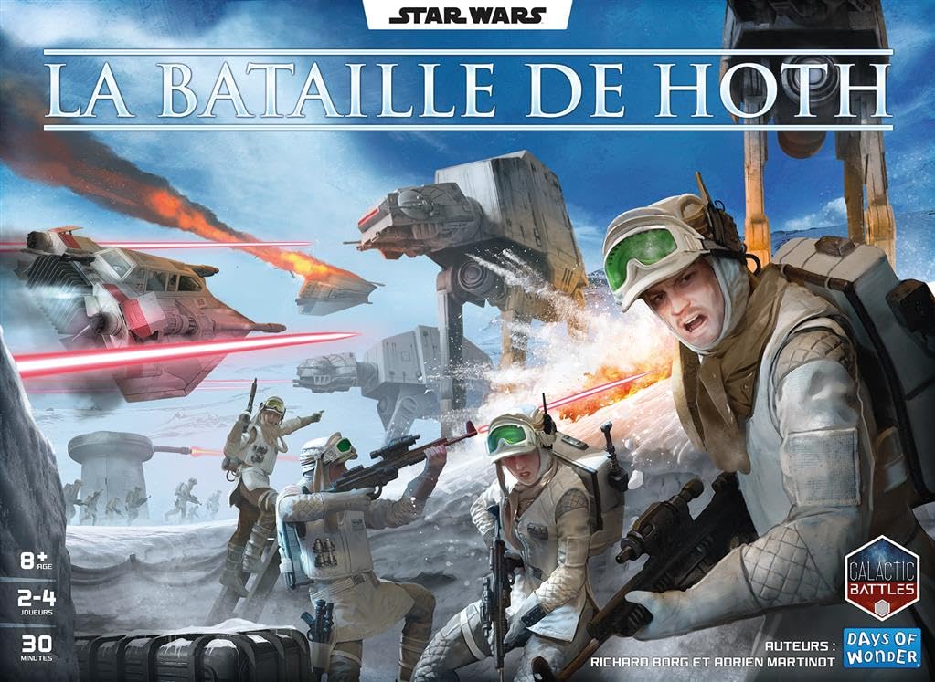 Asmodee Star Wars La Batalla de Hoth - Juego de Estrategia para 2 a 4 Jugadores a Partir de 8 Años - 74 Figuras y 17 escenarios - Empire Contre Rebelles - Juego Familial Days of Wonder - Español