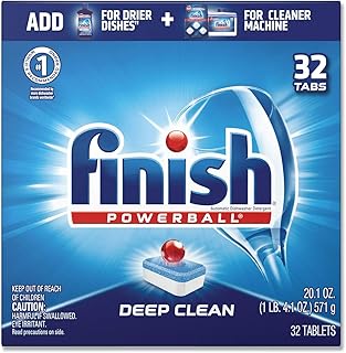 Finish All in 1 Powerball Fresh,deep Clean,32ct, Dishwasher Detergent Tablets