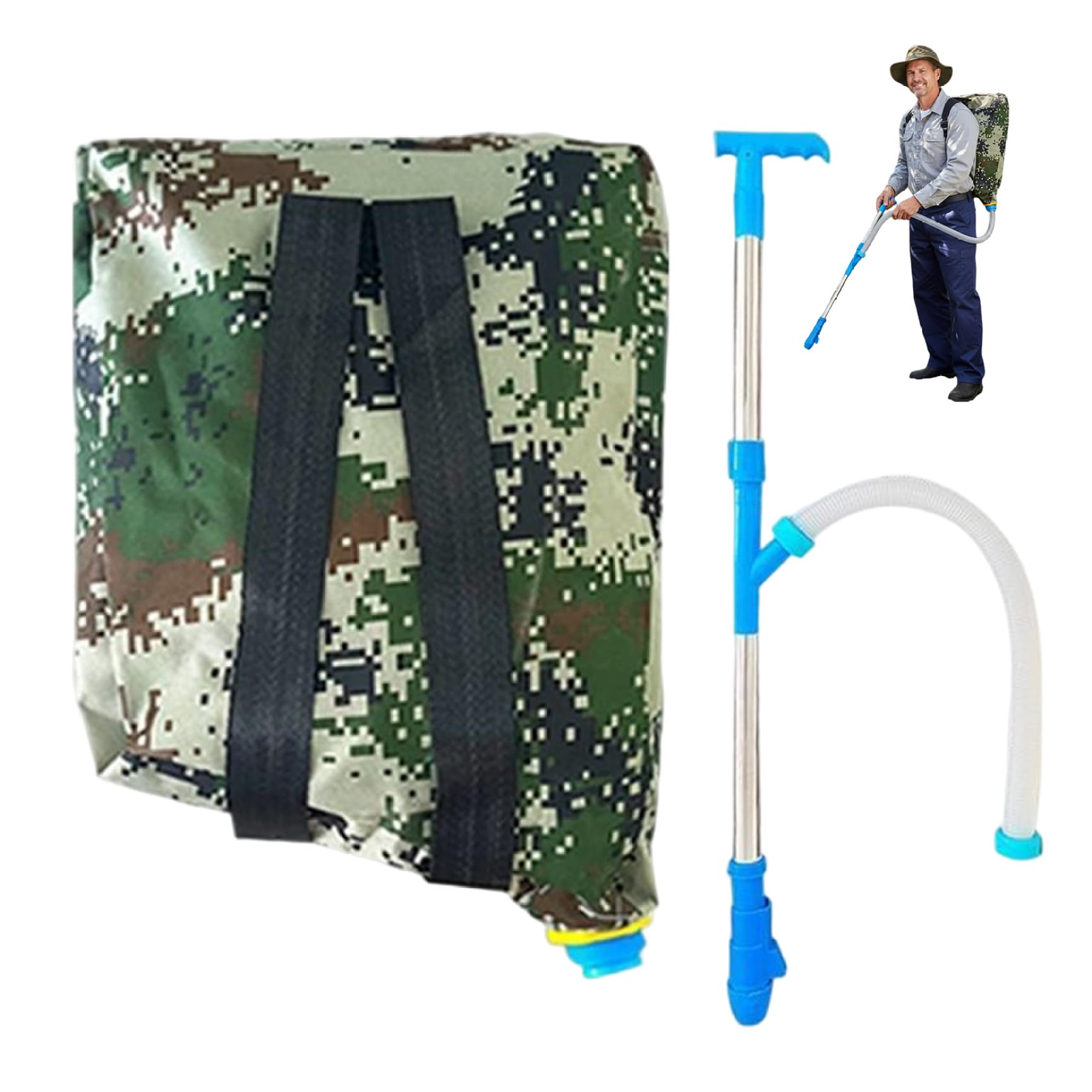 Spandiconcime per prato e giardino con zaino, applicatore manuale per fertilizzante per prato e giardino, strumento portatile per spargere semi per alberi da frutto di mais