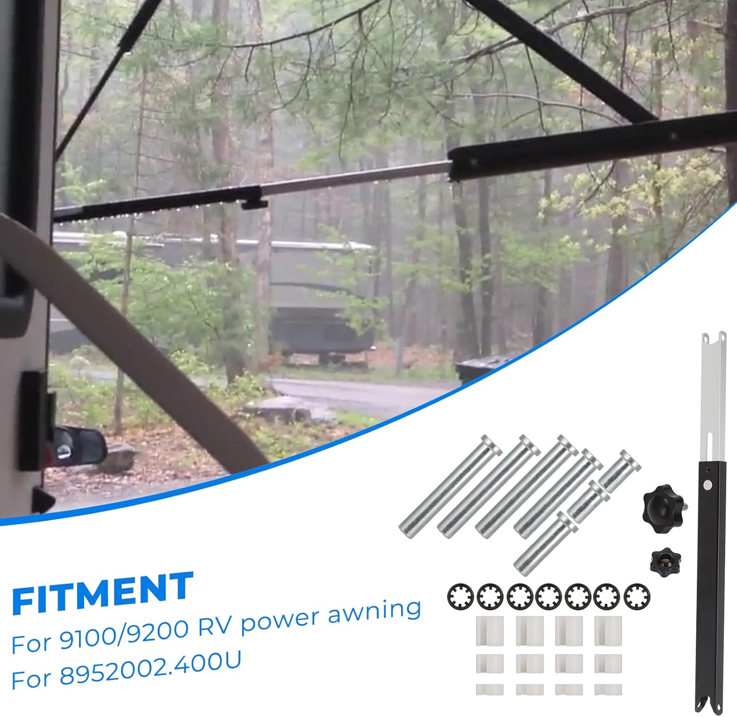 AUTOVIC RV Awning Adjustable Pitch Arm 30 inch for Dometic 9100 Power Awning Replace 8952002.400U