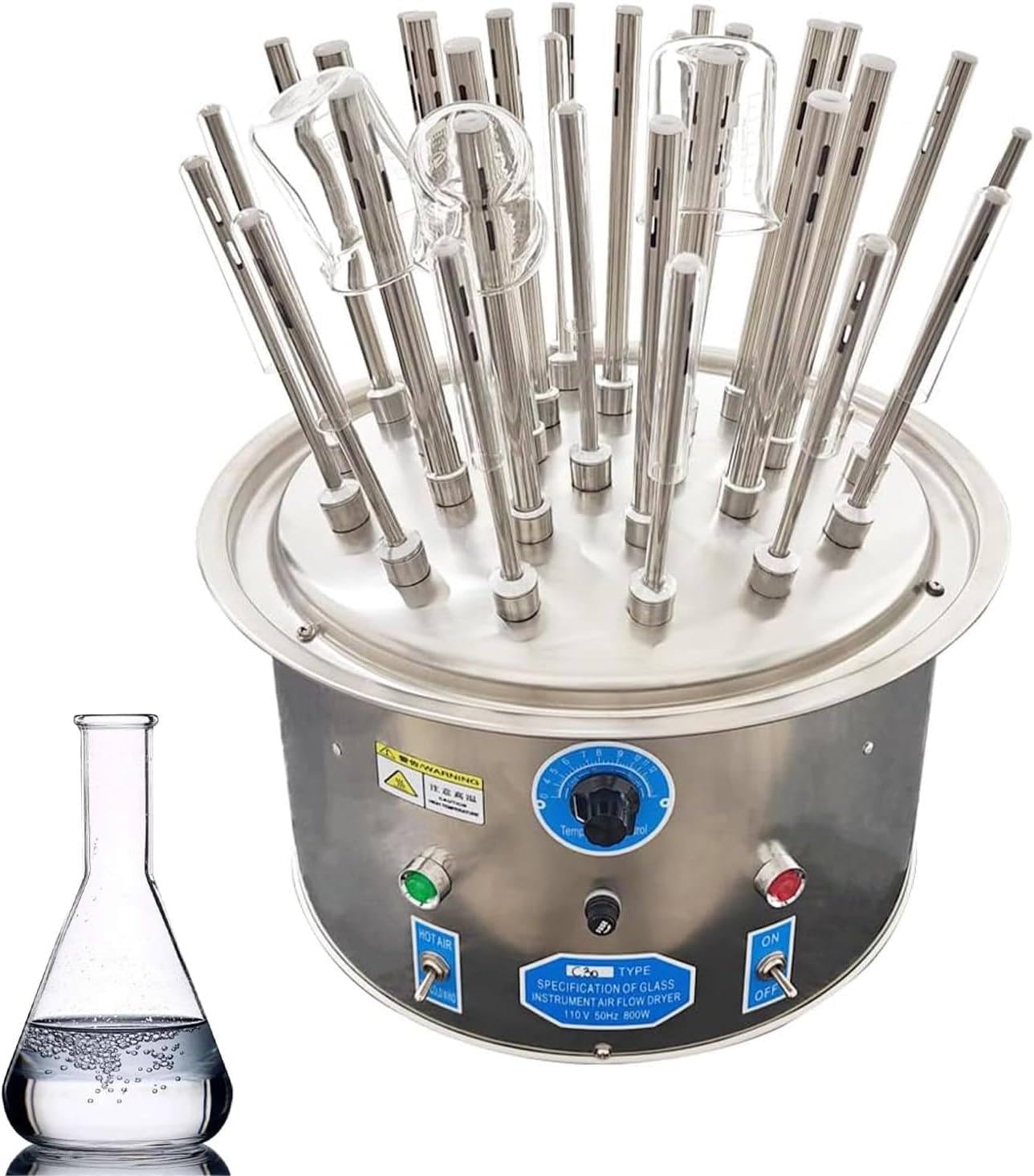 Suszarka do szkła laboratoryjnego, sprzęt do czyszczenia laboratorium, porowata suszarka laboratoryjna, z 30 rurkami suszącymi, do szklanych probówek i zlewek