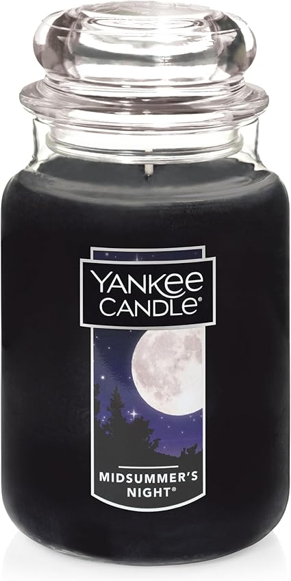 Yankee Candle MidSummer's Night Scented Classic Large Single Wick Jar Candle 22oz with Over 110 Hours of Burn Time Ideal for Dinner Parties Relaxing Saturdays and Special Occasions