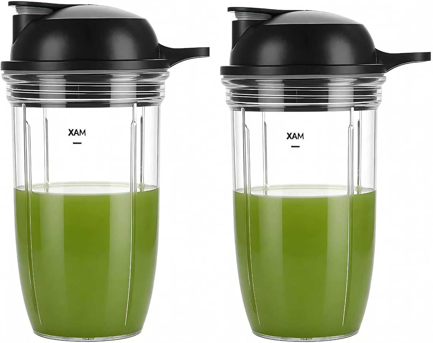 Replacement juicer personal jar 18oz cup to go lid（Pack of 2pcs) Compatible with NutriBullet Blender Combo（ZNBF30400Z/ZNBF30500Z）/Select Blender 1200（NB07200-1210） /PRO 1000 Blender