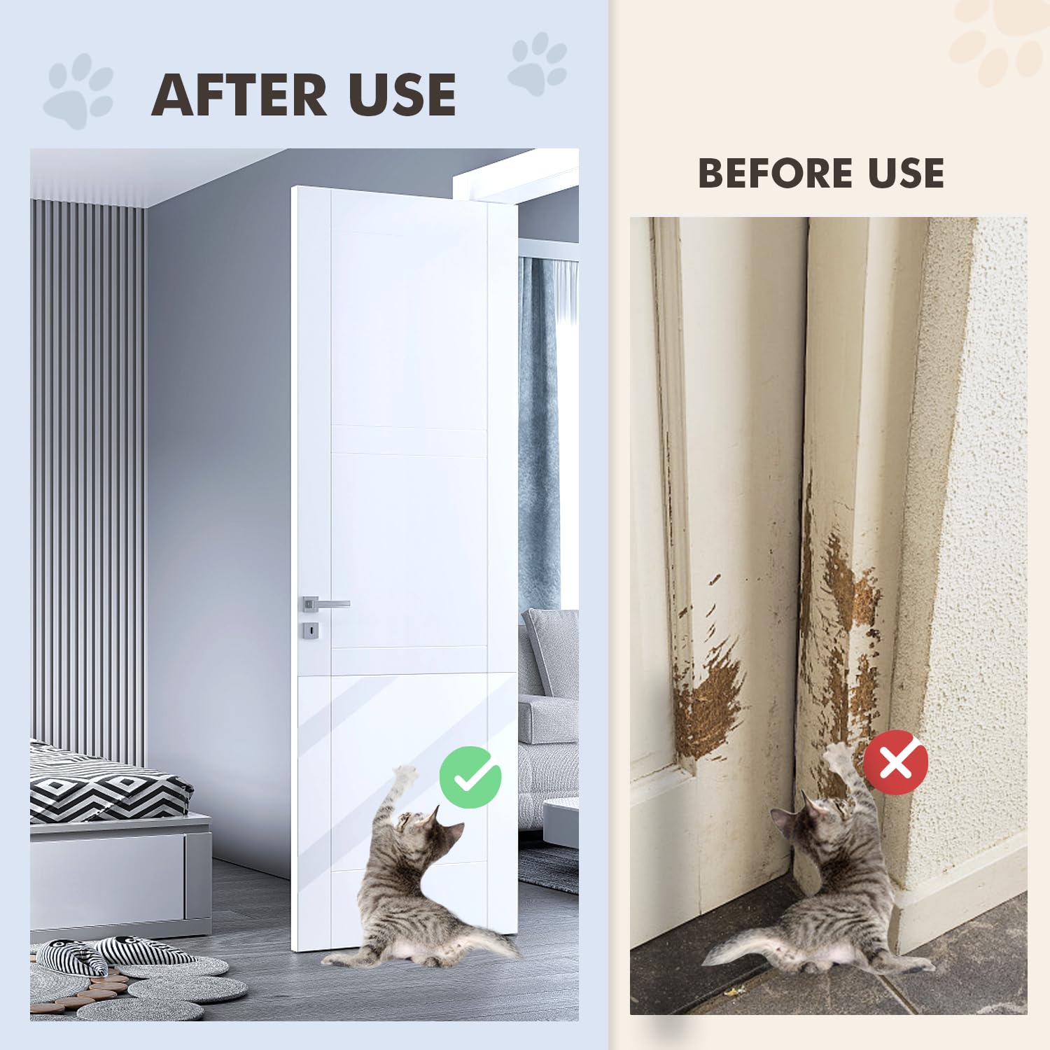 Lovcoyo Protezione Graffi Gatto, 20X500CM Protezione antigraffio per gatt, Divano Gatti Graffi Protezioni per Mobili per Divani, PVC Anti-Graffio Protector, Protezione per Divano Porta e mobilia