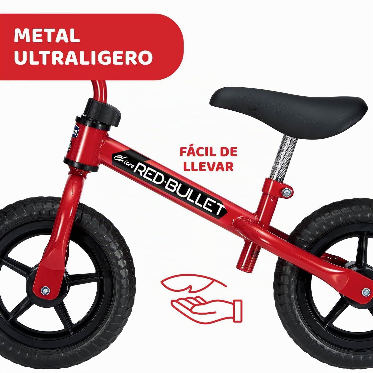Chicco Bicicleta Niño 2 años, Bicicleta Sin Pedales, 2-5 Años, hasta 25 kg, Bici Sin Pedales, para Aprender a Mantener el Equilibrio, Manillar y Sillín Ajustables, Juguetes, Regalo Niño 2 años, Rojo