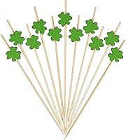 Vista 19 de Minisland Palillos de cóctel de manzana roja, palos de bambú de 5 pulgadas de largo, palillos de dientes elegantes para aperitivos, brochetas