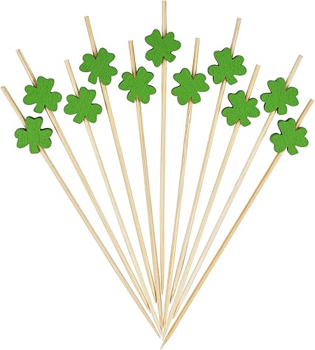 Miniatura 19 de Minisland Palillos de cóctel de manzana roja, palos de bambú de 5 pulgadas de largo, palillos de dientes elegantes para aperitivos, brochetas