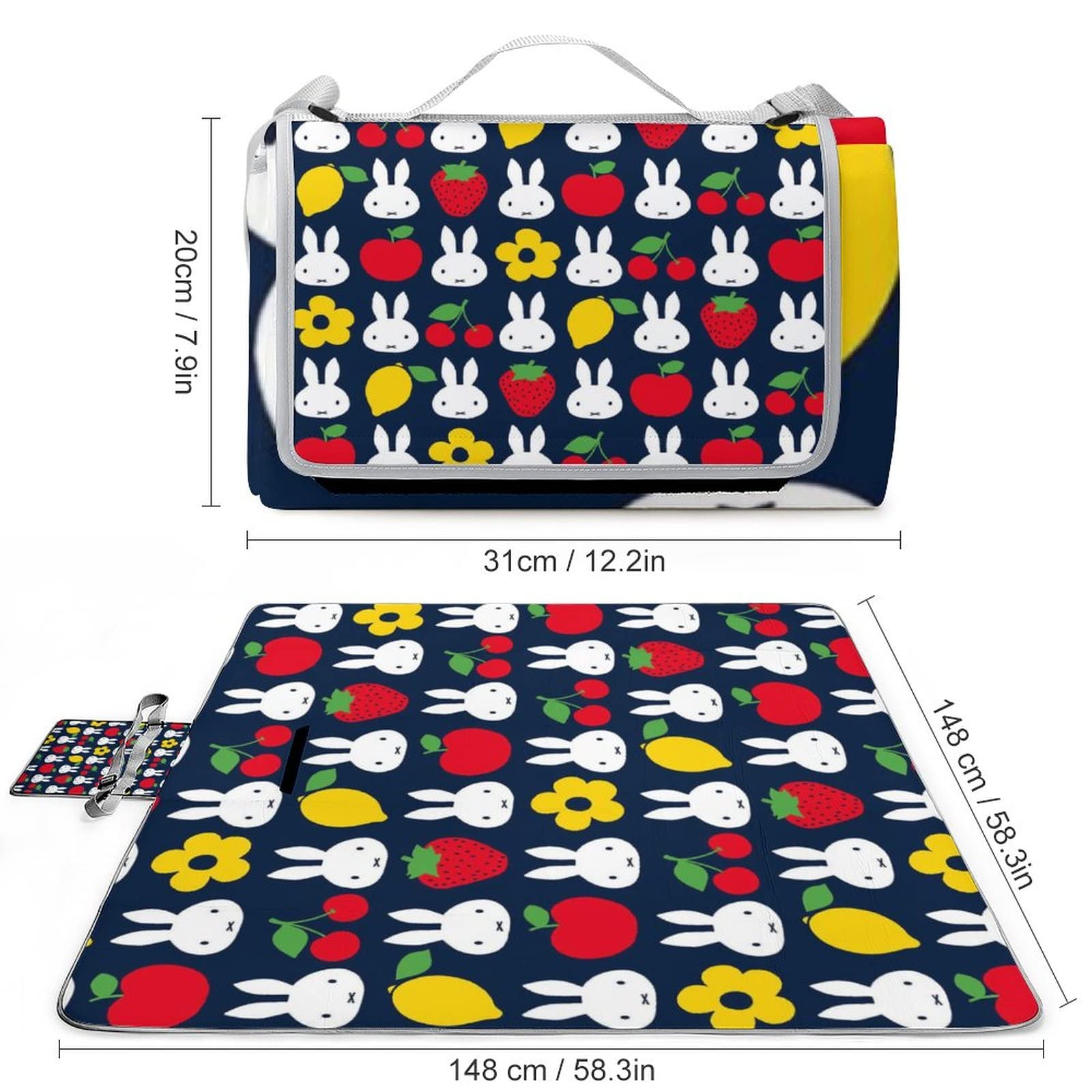 BAGGU ピクニック ブランケット　シート　敷物　Miffy ミッフィー Puffy Picnic Blanket Flower Miffy - Baggu