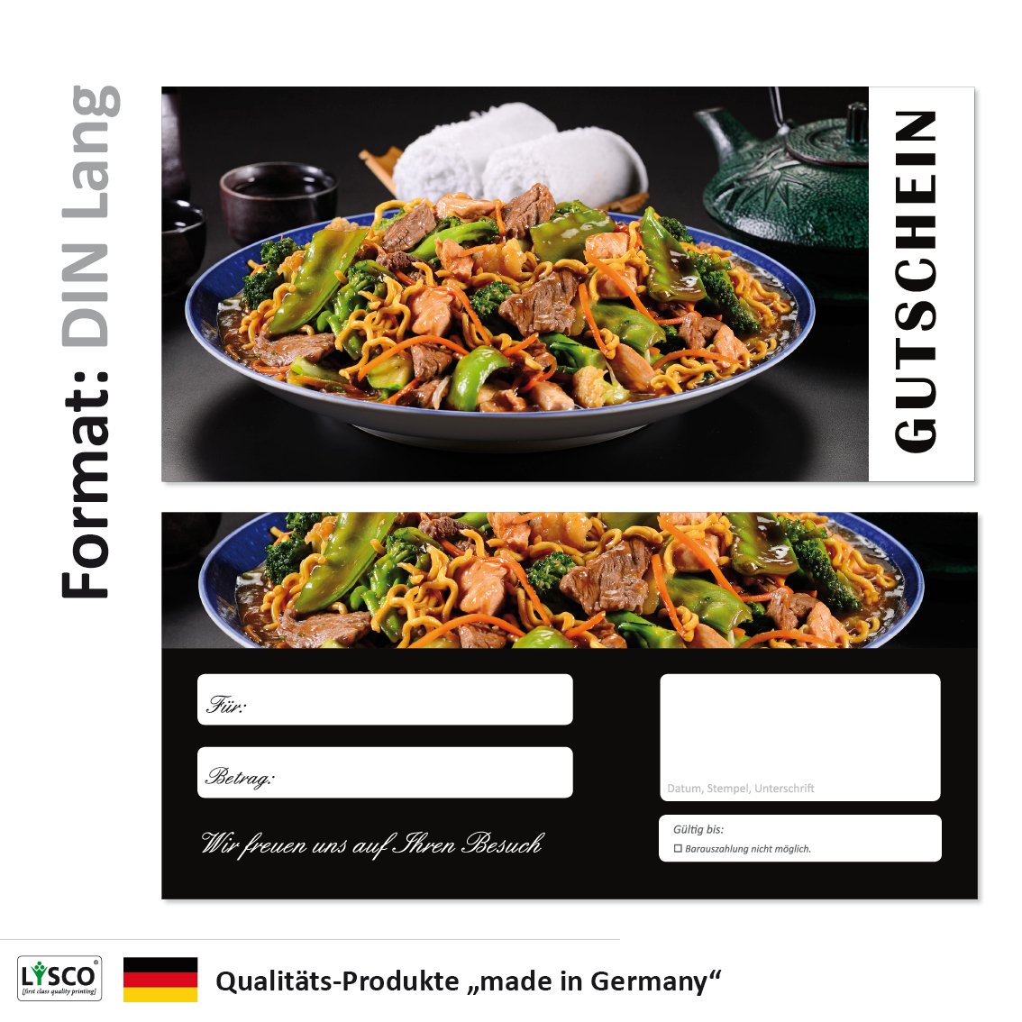 200 Stück Geschenkgutscheine (GUT-700) Gutscheine Gutscheinkarten für Bereiche wie Gastronomie Fleisch Grillen Restaurant Nudeln