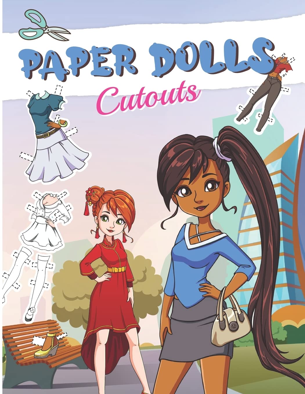 PAPER DOLLS CUTOUTS: Color, Cut and Play - Paper Doll for Girls ages 8-12 - With Clothes