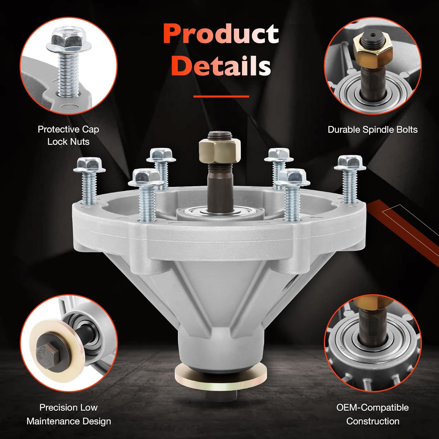 ATRACYPART 126-4630 Lawn Mower Deck Spindle Assembly Compatible with Exmark Radius E & S-Series 44" 48" 52" 60" Mower Decks