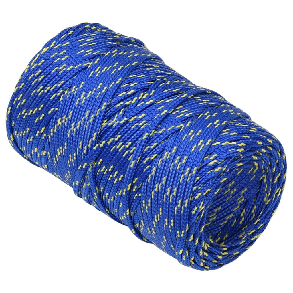 VidaXL Corda Per Barca In Polipropilene Blu - 2 Mm X 500 M, Resistente Agli Agenti Atmosferici, Per Ormeggio E Sartiame