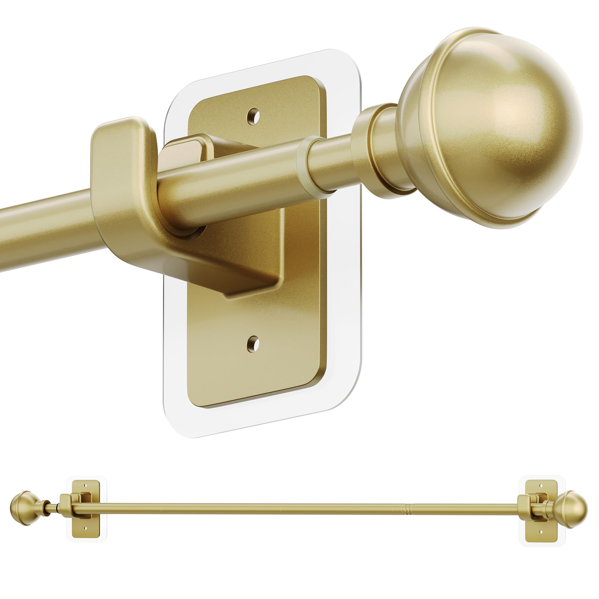 Photo 1 of ENJOYBASICS Adjustable Curtain Rod, 28-60", Gold